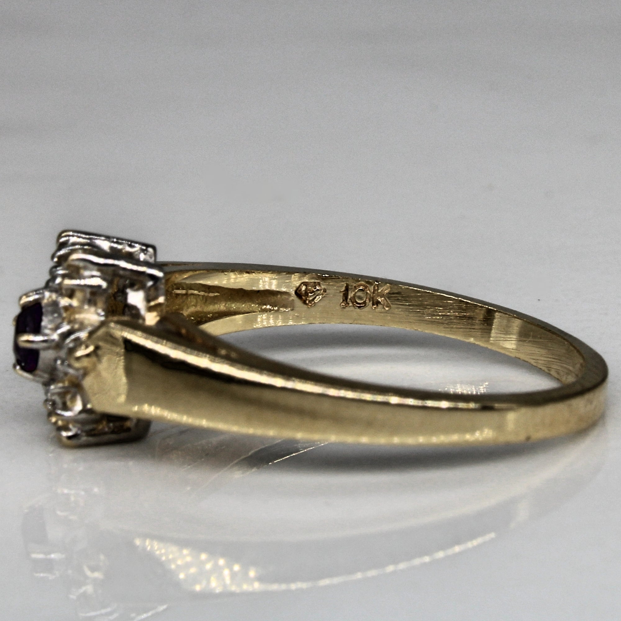 Diamond & Amethyst Ring | 0.06ctw, 0.04ct | SZ 6.25 |