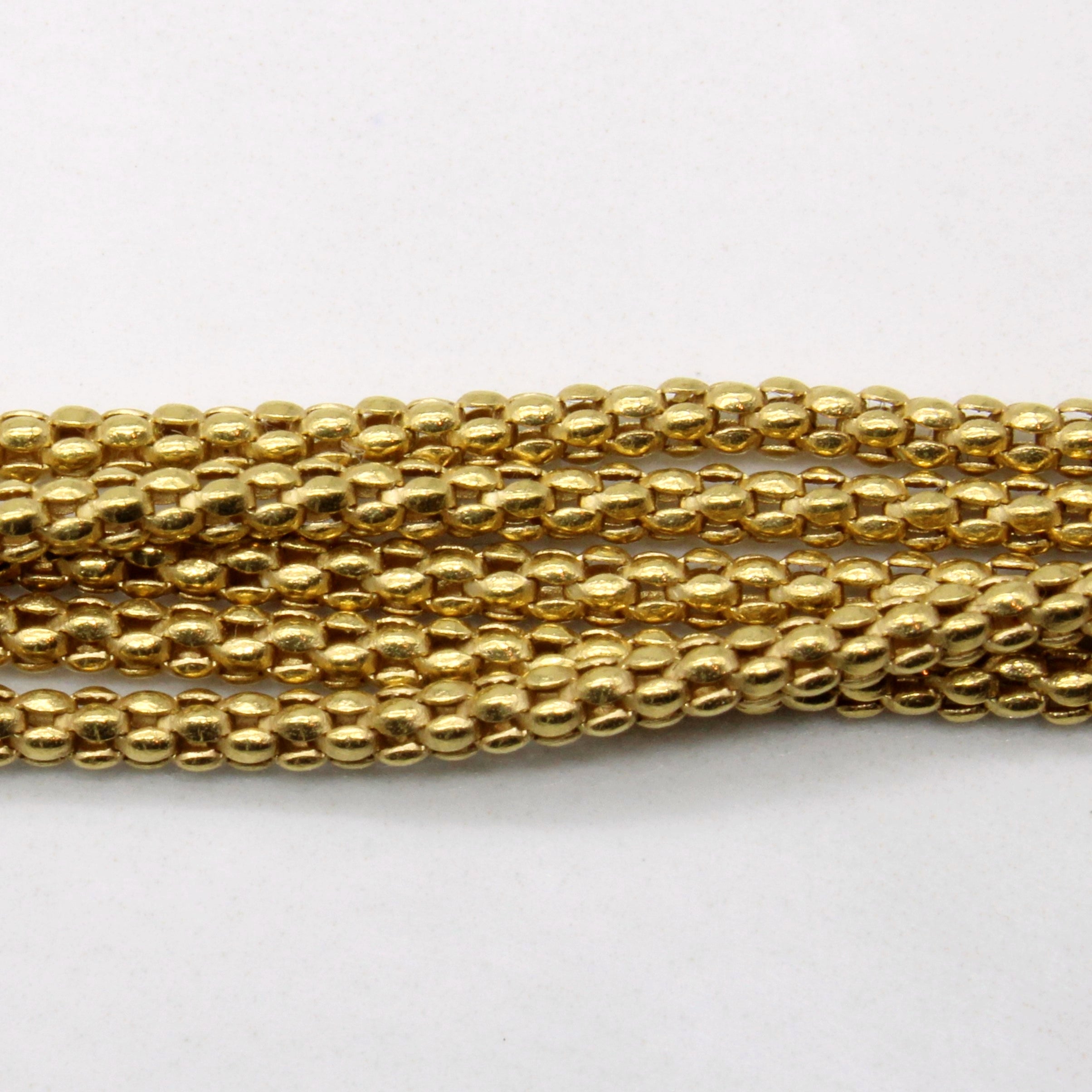 Multi Strand Gold Bead Necklace | 18" |