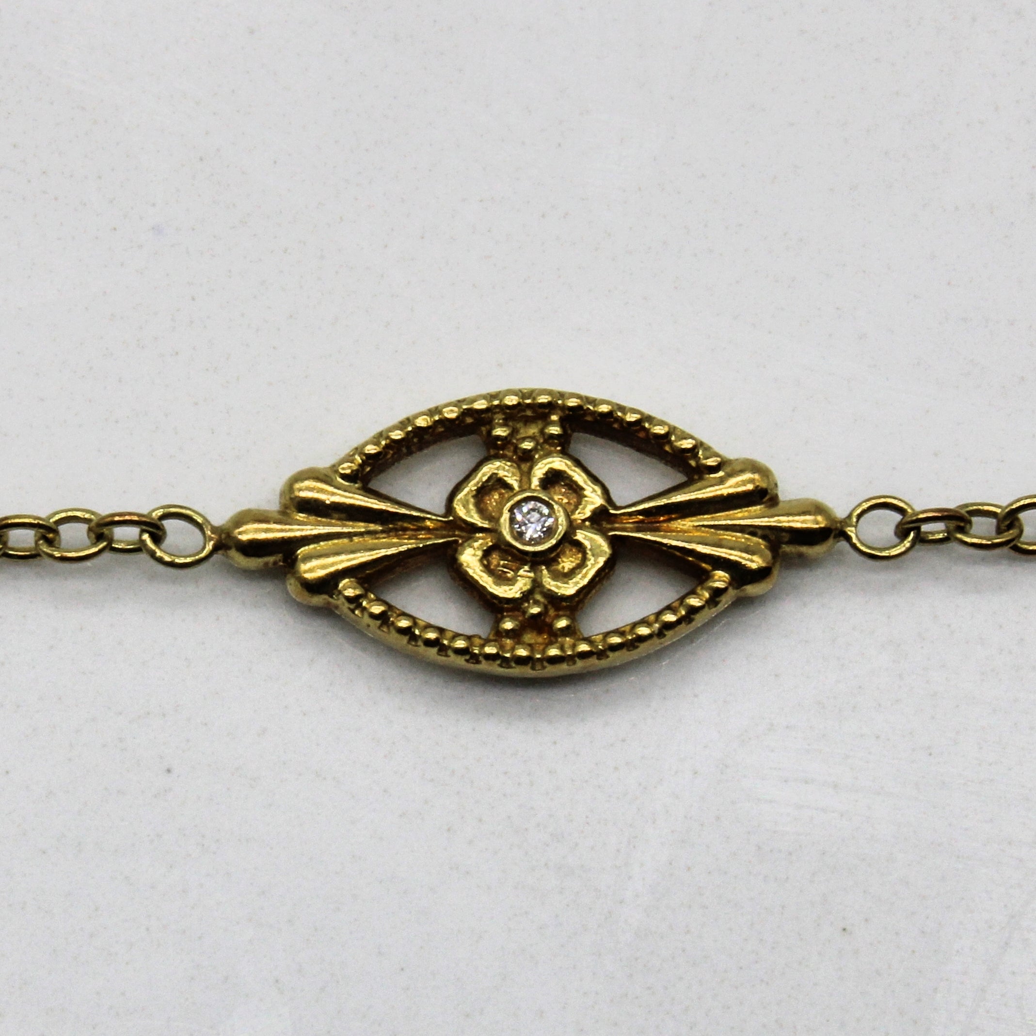 Diamond & Pearl Station Necklace | 0.60ctw | 33" |