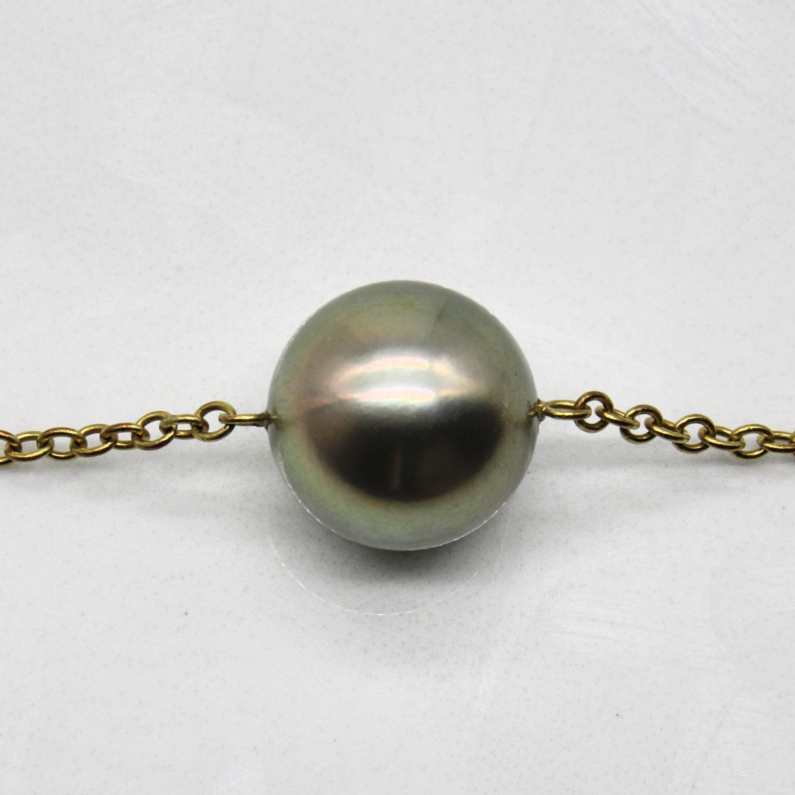 Diamond & Pearl Station Necklace | 0.60ctw | 33" |