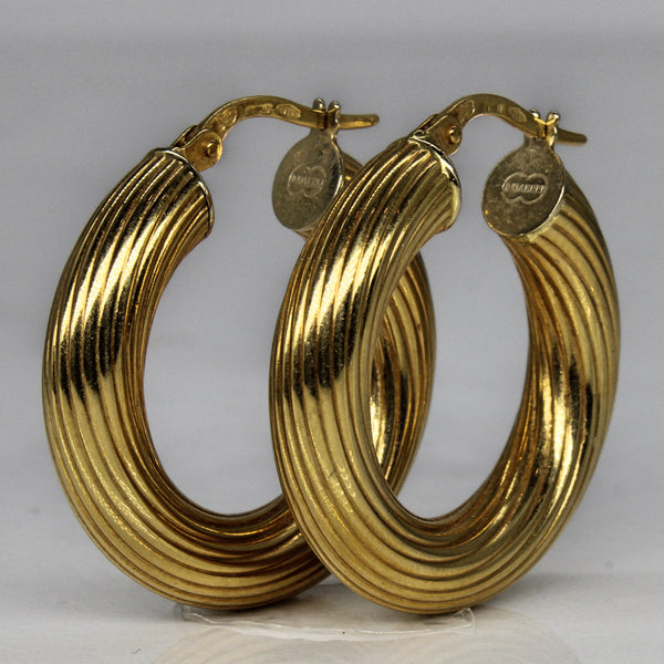 Large Textured Hoop Earrings |