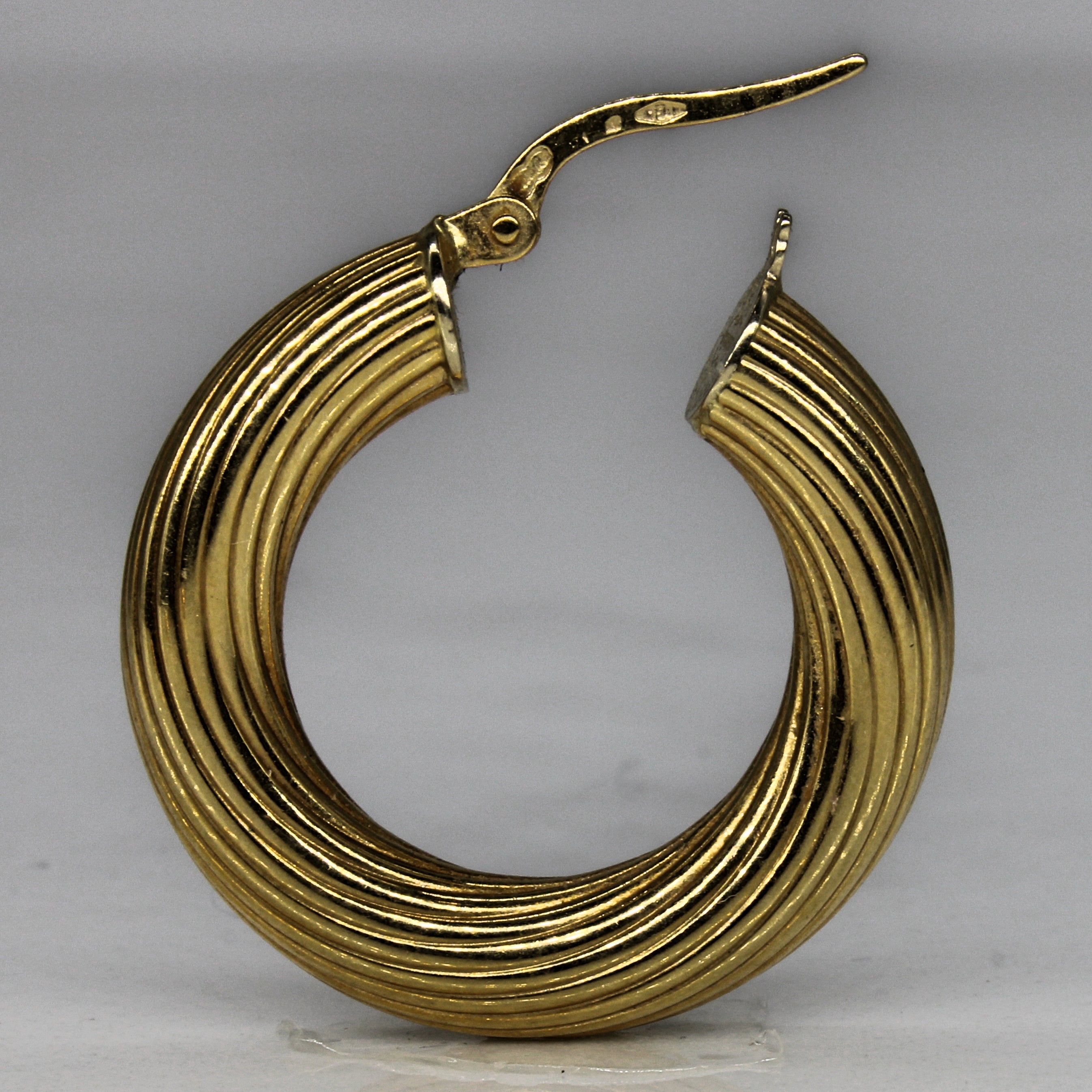 Large Textured Hoop Earrings |