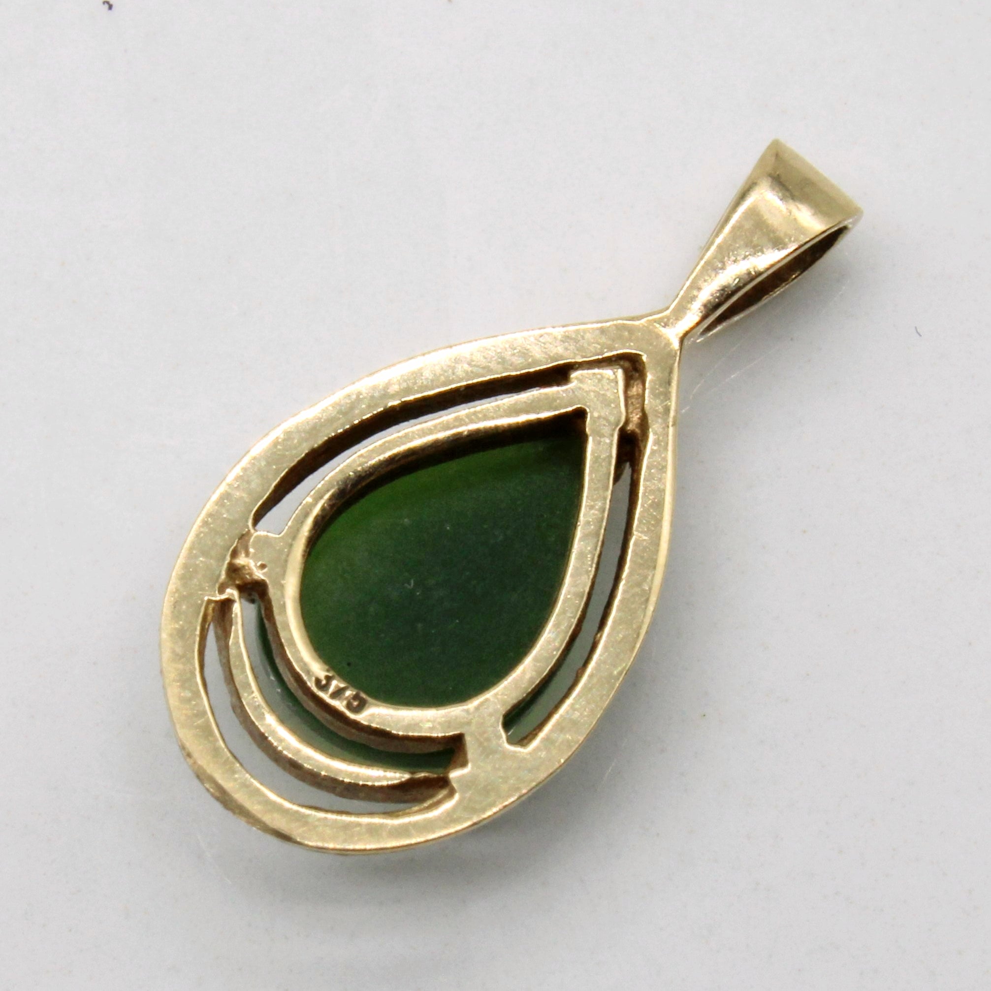 Pear Cabochon Serpentine Pendant | 0.95ct |
