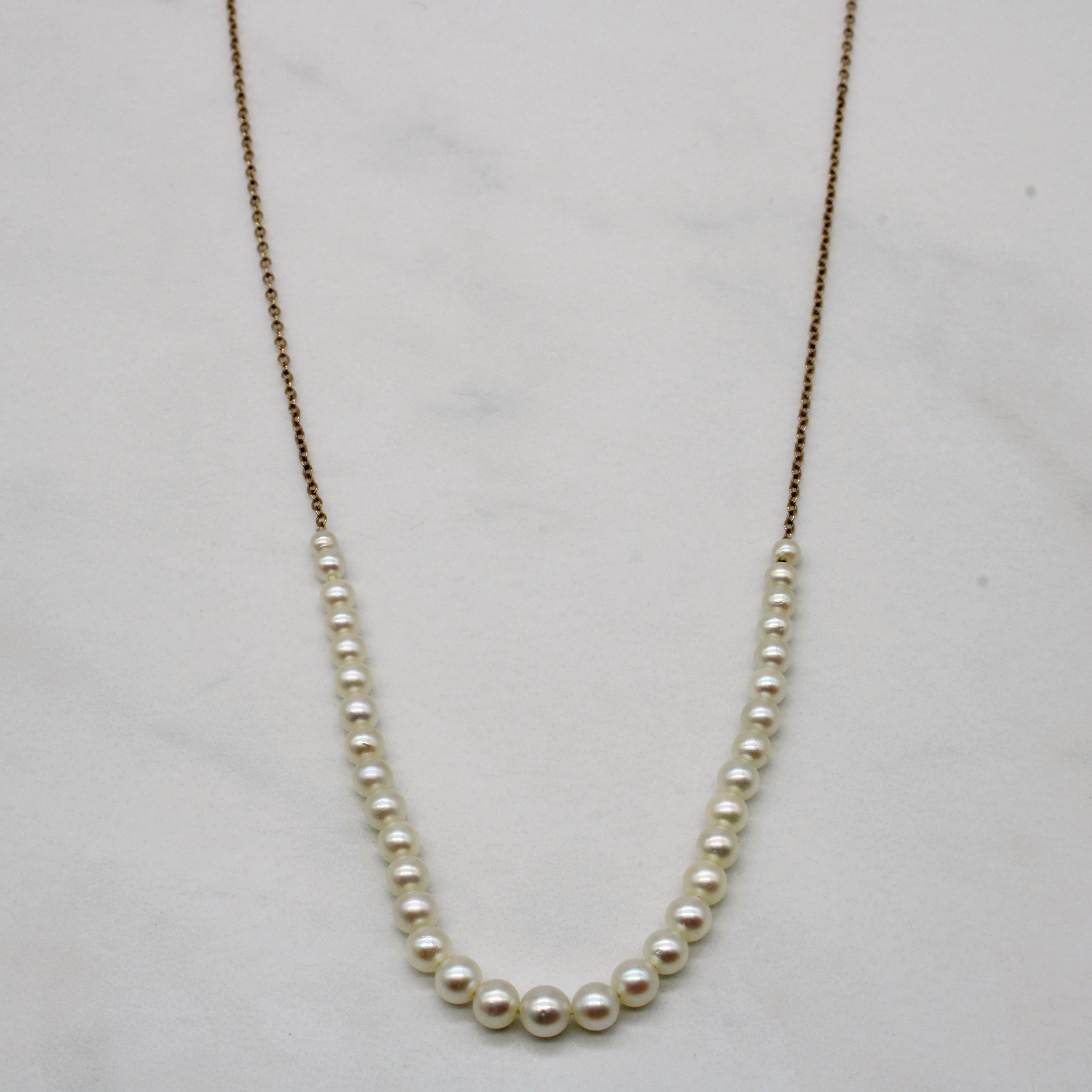 Pearl Chain Necklace | 17" |
