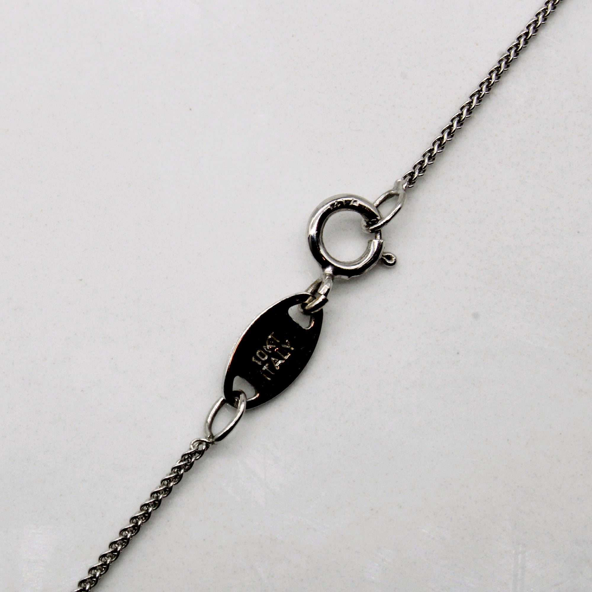 Aquamarine & Diamond Necklace | 0.91ct, 0.02ctw | 18