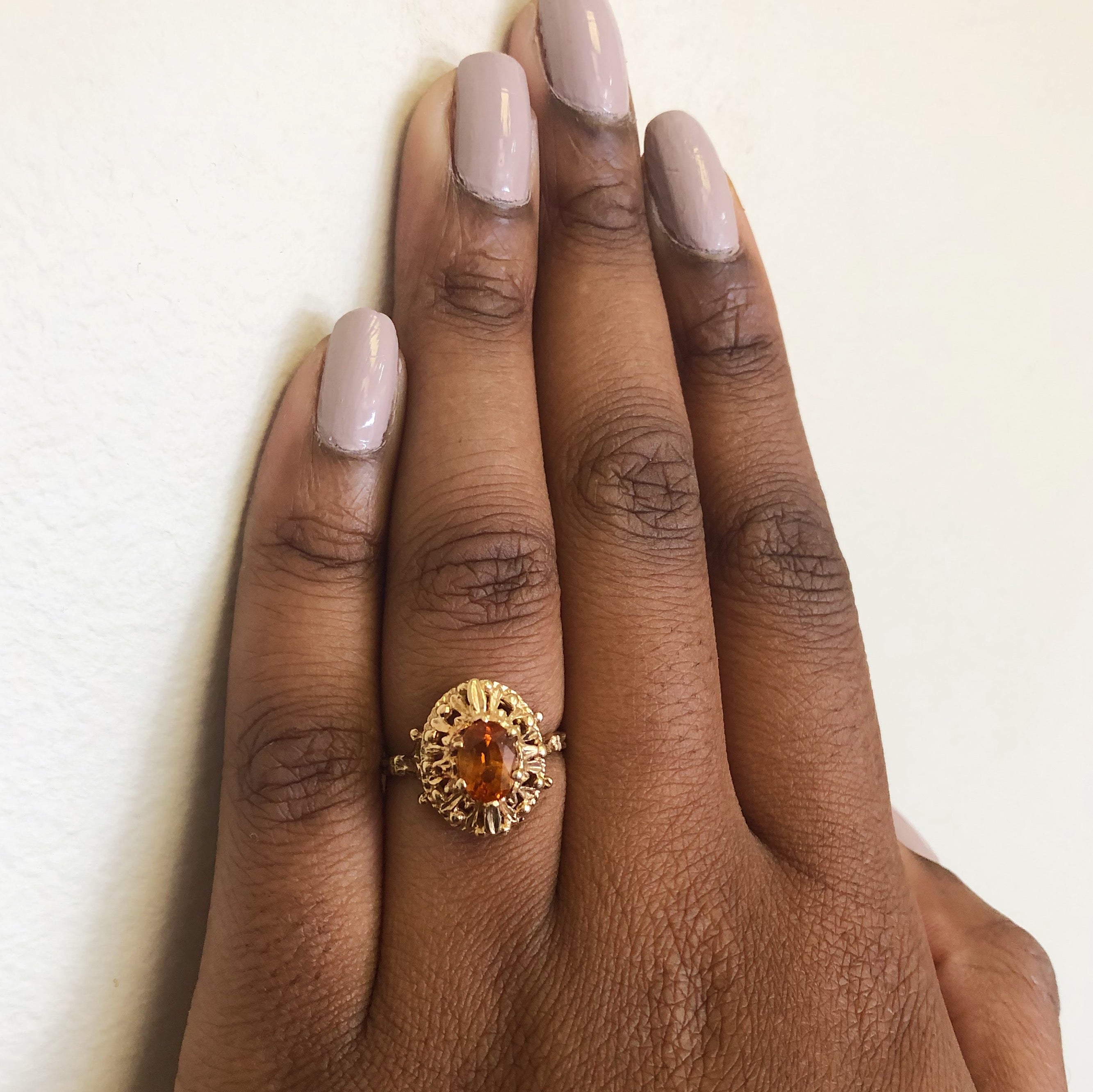 Orange Sapphire Cocktail Ring | 1.50ct | SZ 8.75 |