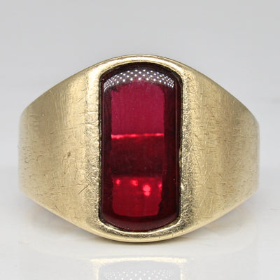 Synthetic Ruby Ring | 4.50ct | SZ 12 |