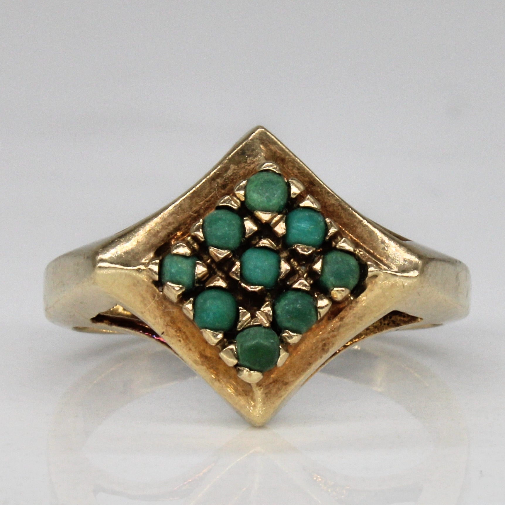 Turquoise Cluster Ring | 0.45ctw | SZ 5 |