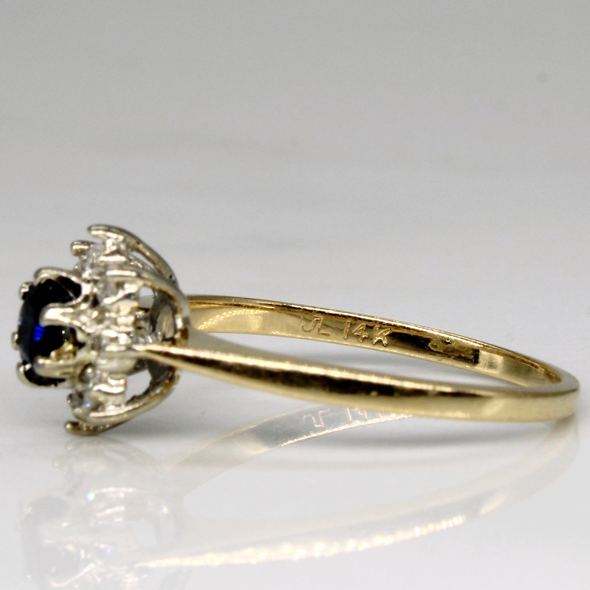 Sapphire & Diamond Halo Ring | 0.33ct, 0.08ctw | SZ 6.25 |
