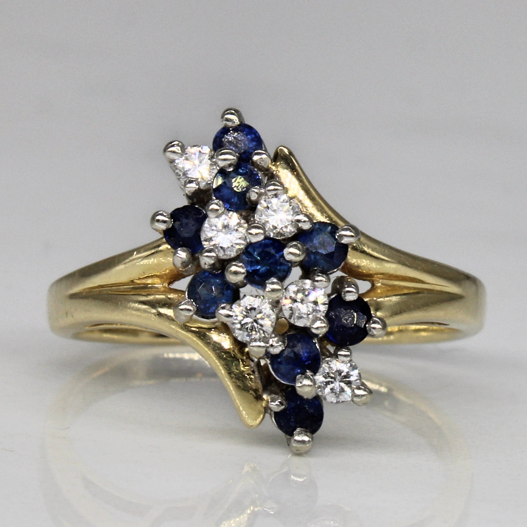 Sapphire & Diamond Cascade Ring | 0.30ctw, 0.18ctw | SZ 6 |