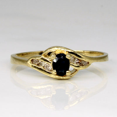 Sapphire & Diamond Bypass Ring | 0.22ct, 0.05ctw | SZ 7 |