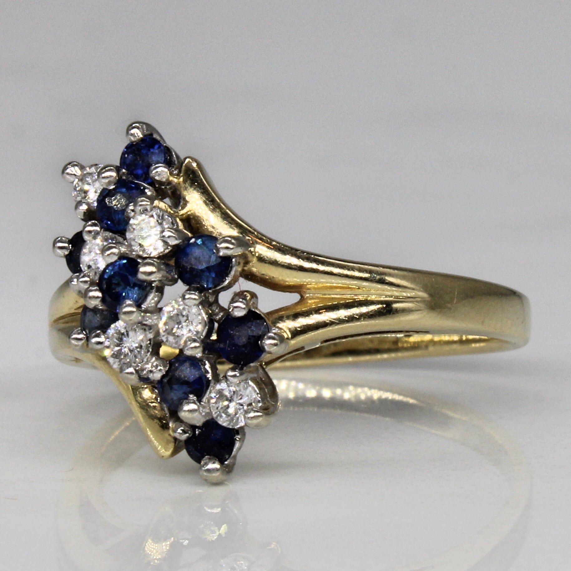 Sapphire & Diamond Cascade Ring | 0.30ctw, 0.18ctw | SZ 6 |
