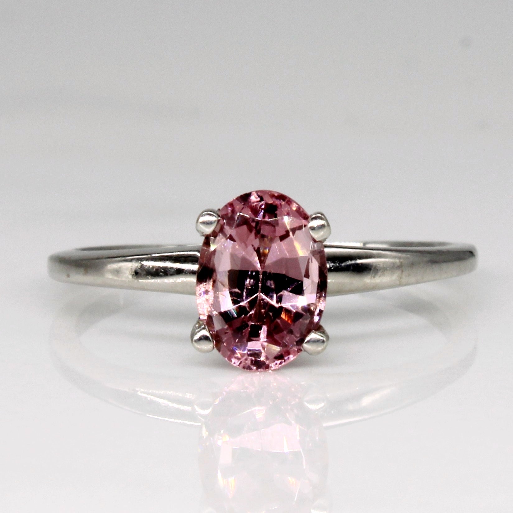 Oval Cut Synthetic Spinel Solitaire Ring | 1.02ct | SZ 5.25 |