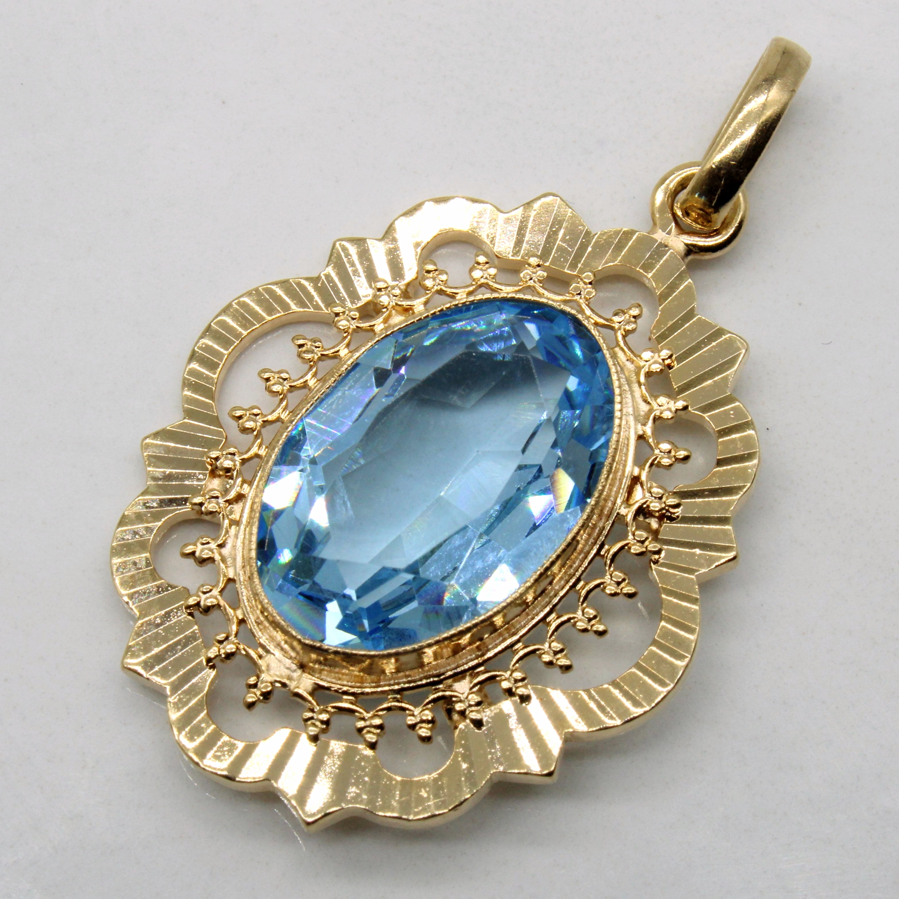Blue Glass Pendant | 8.25ct |