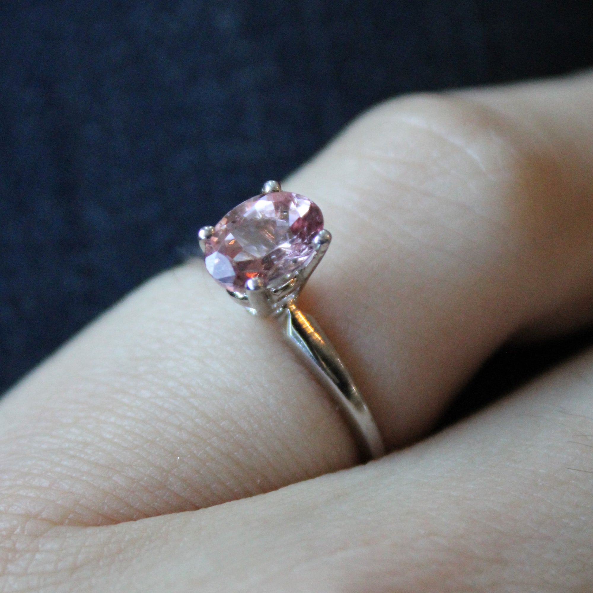 Oval Cut Synthetic Spinel Solitaire Ring | 1.02ct | SZ 5.25 |