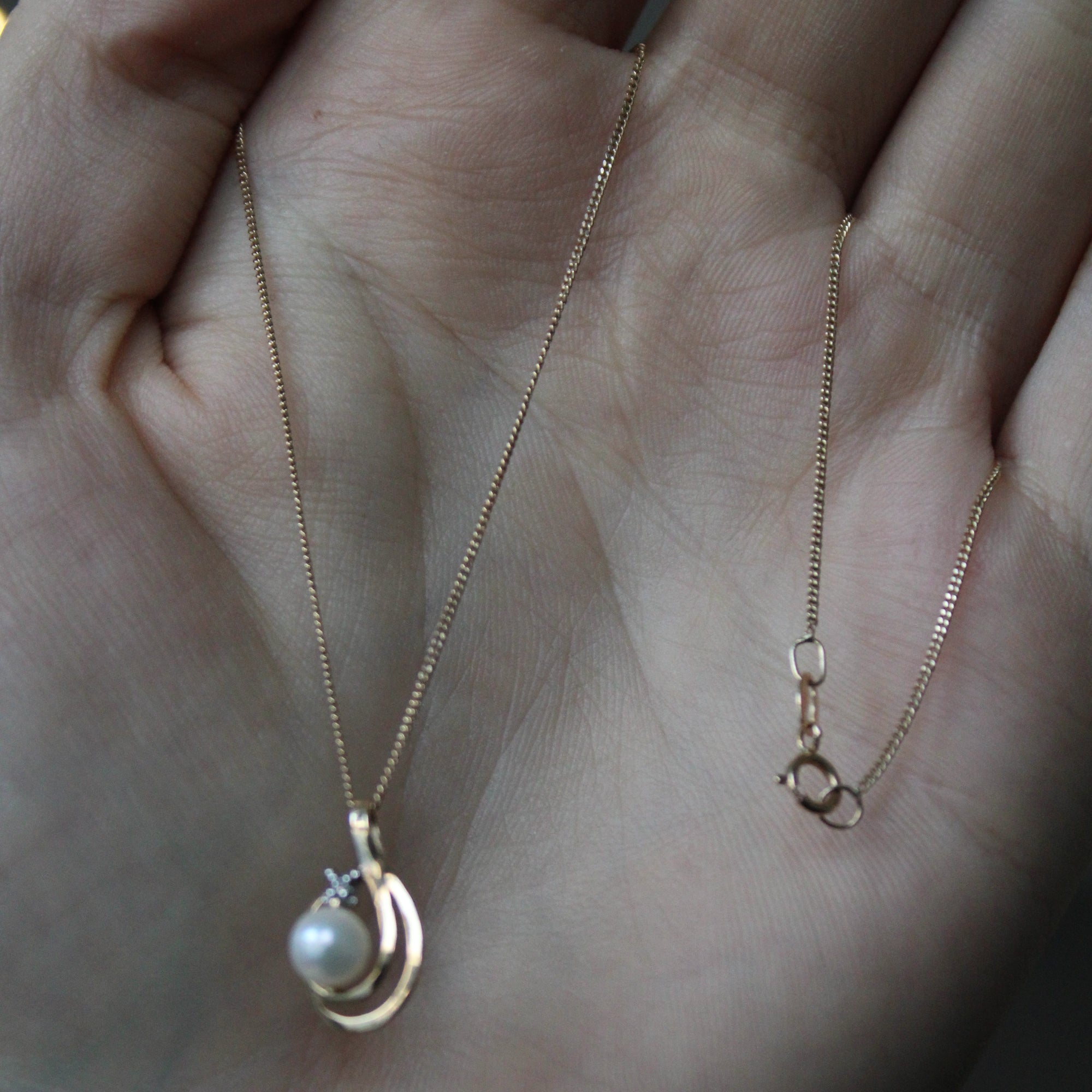 Pearl & Diamond Necklace | 0.01ct | 18