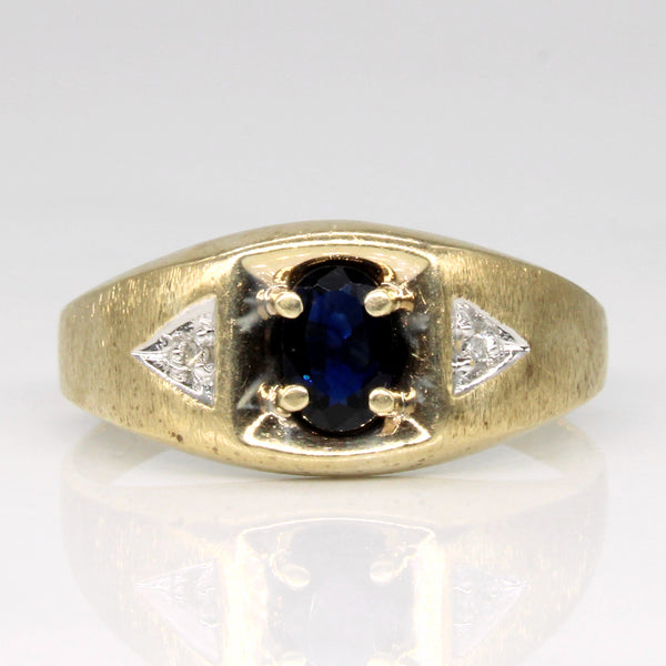 Tapered Sapphire & Diamond Ring | 0.42ct, 0.01ctw | SZ 10.25 |