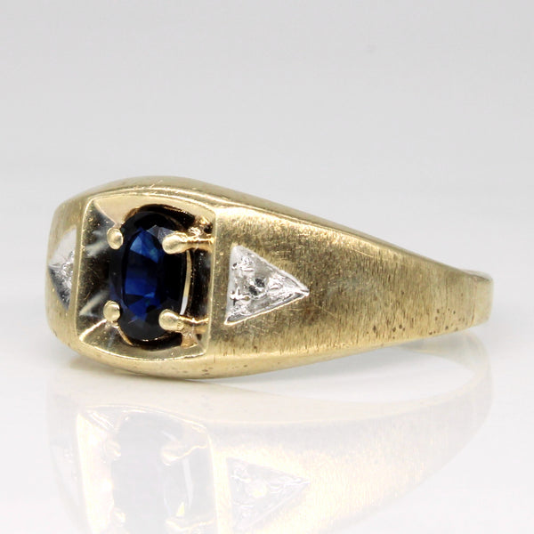 Tapered Sapphire & Diamond Ring | 0.42ct, 0.01ctw | SZ 10.25 |