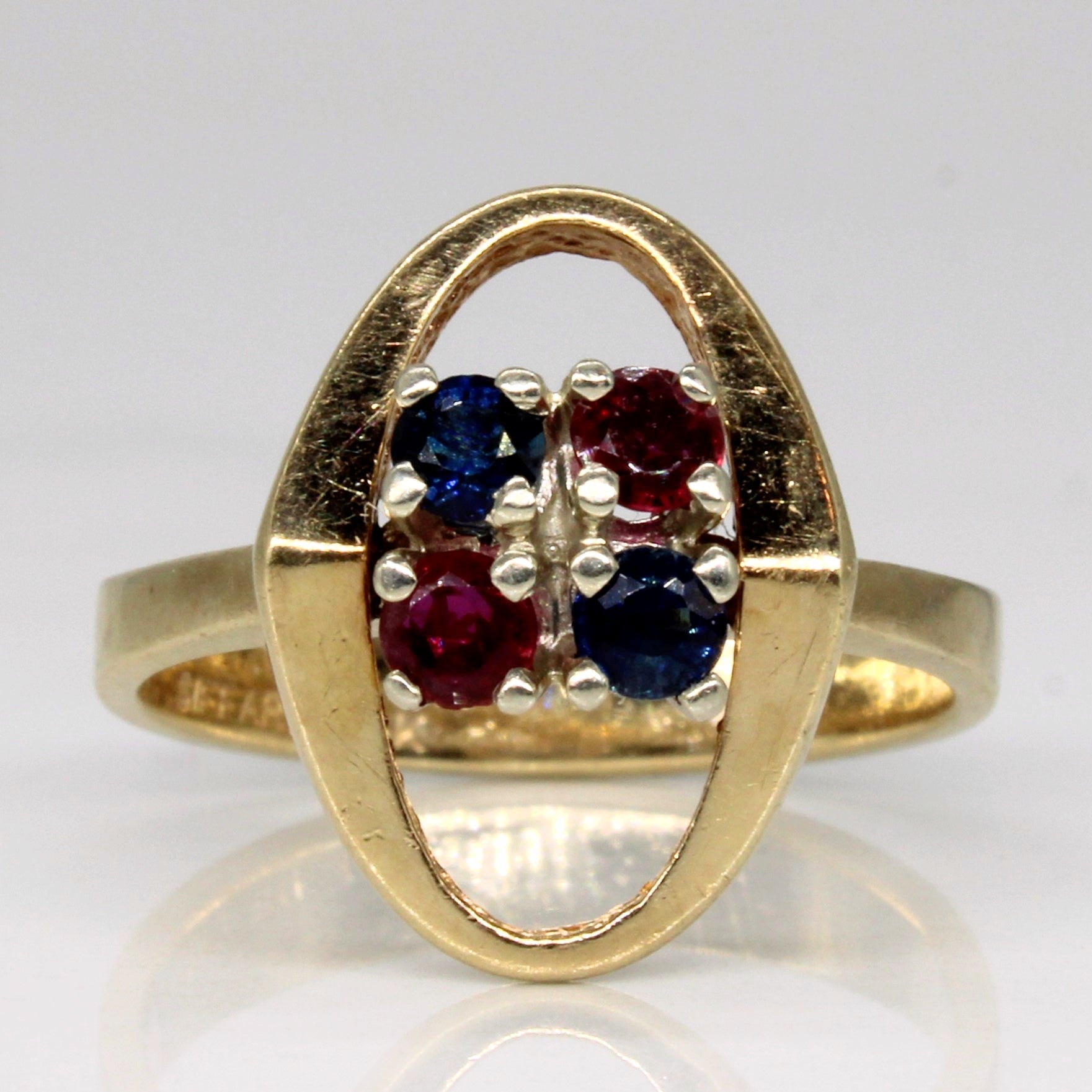 Ruby & Sapphire Abstract Ring | 0.18ctw, 0.18ctw | SZ 6.75 |