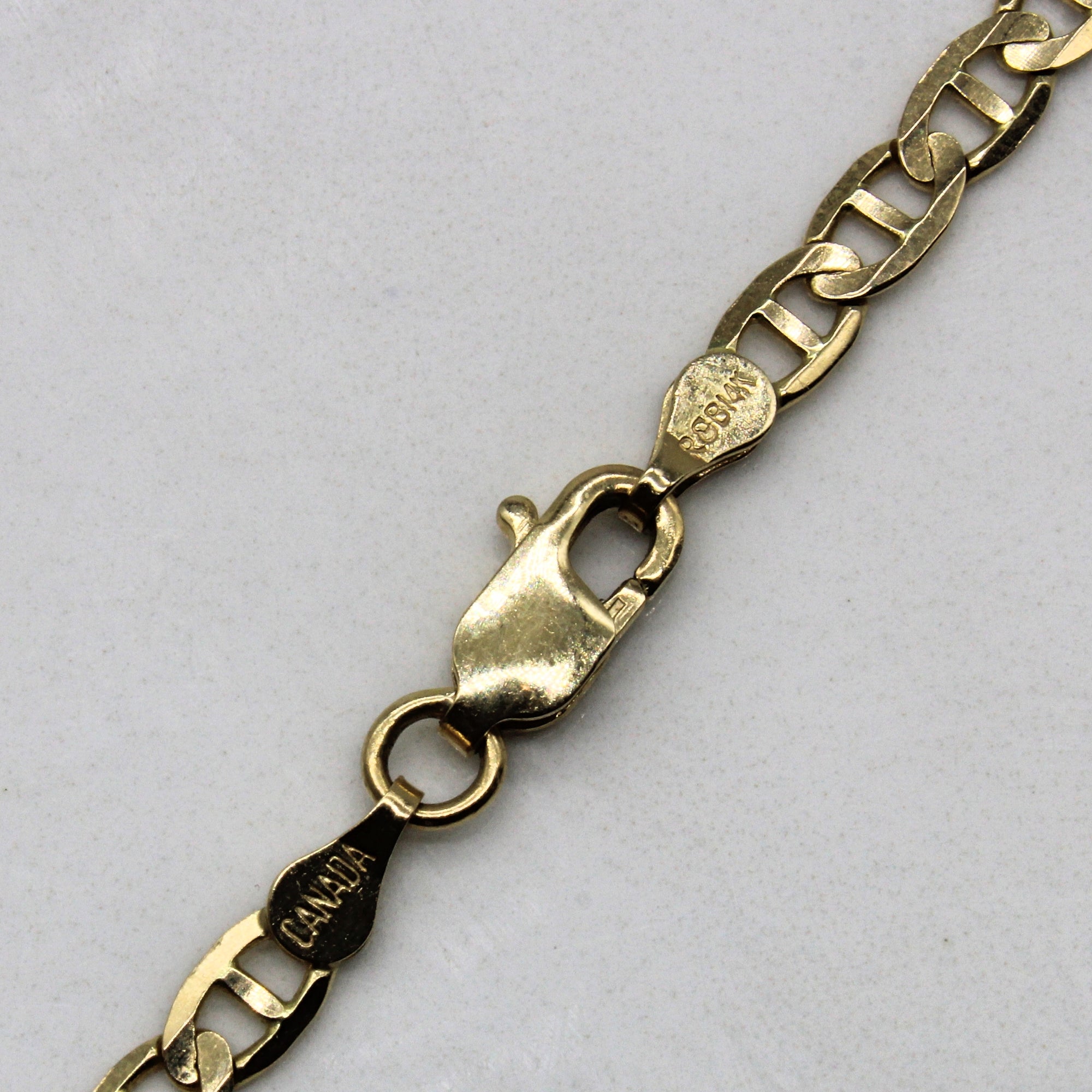 14k Yellow Gold Anchor Chain | 22