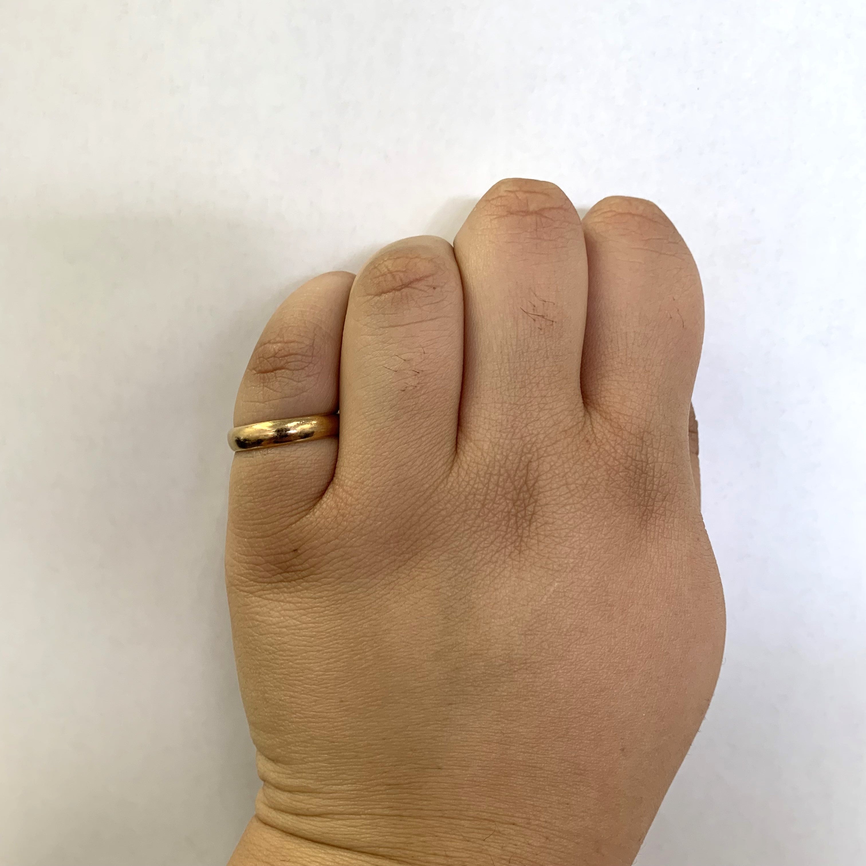 Early 1900s Yellow Gold Plain Band | SZ 6.75 |