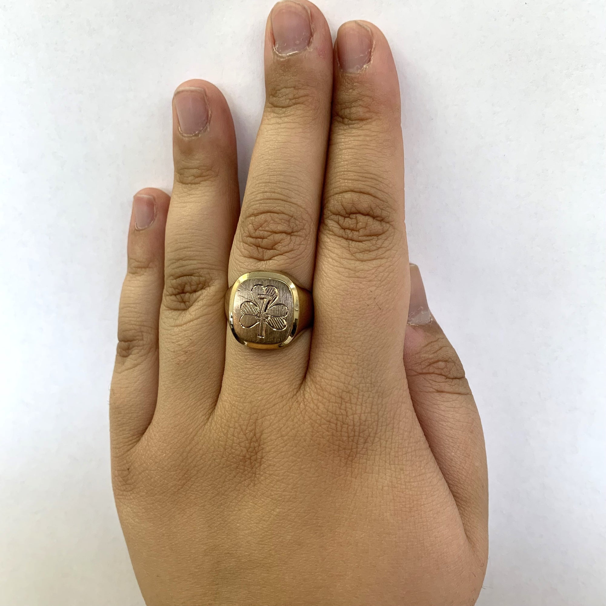 Yellow Gold Lucky 7 Ring SZ 10.75 100 Ways