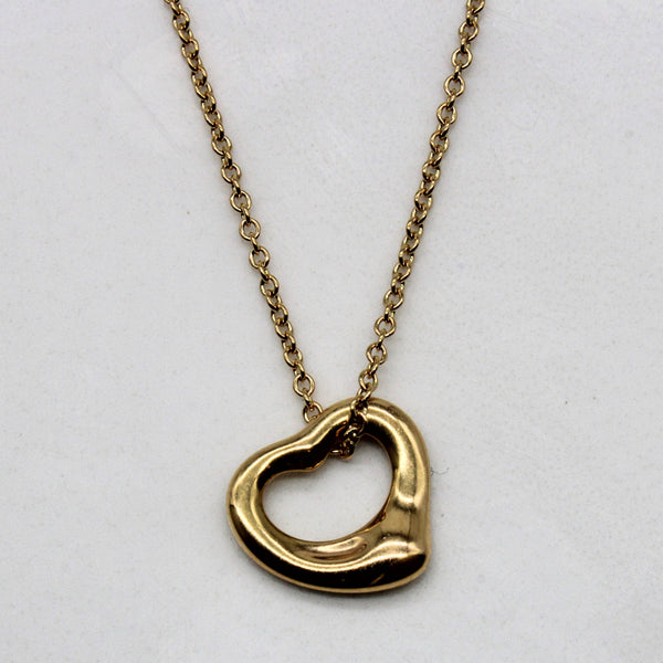 'Tiffany & Co.' Open Heart Necklace | 16