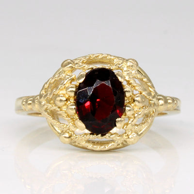 Garnet Lattice Halo Ring | 0.93ct | SZ 5.75 |