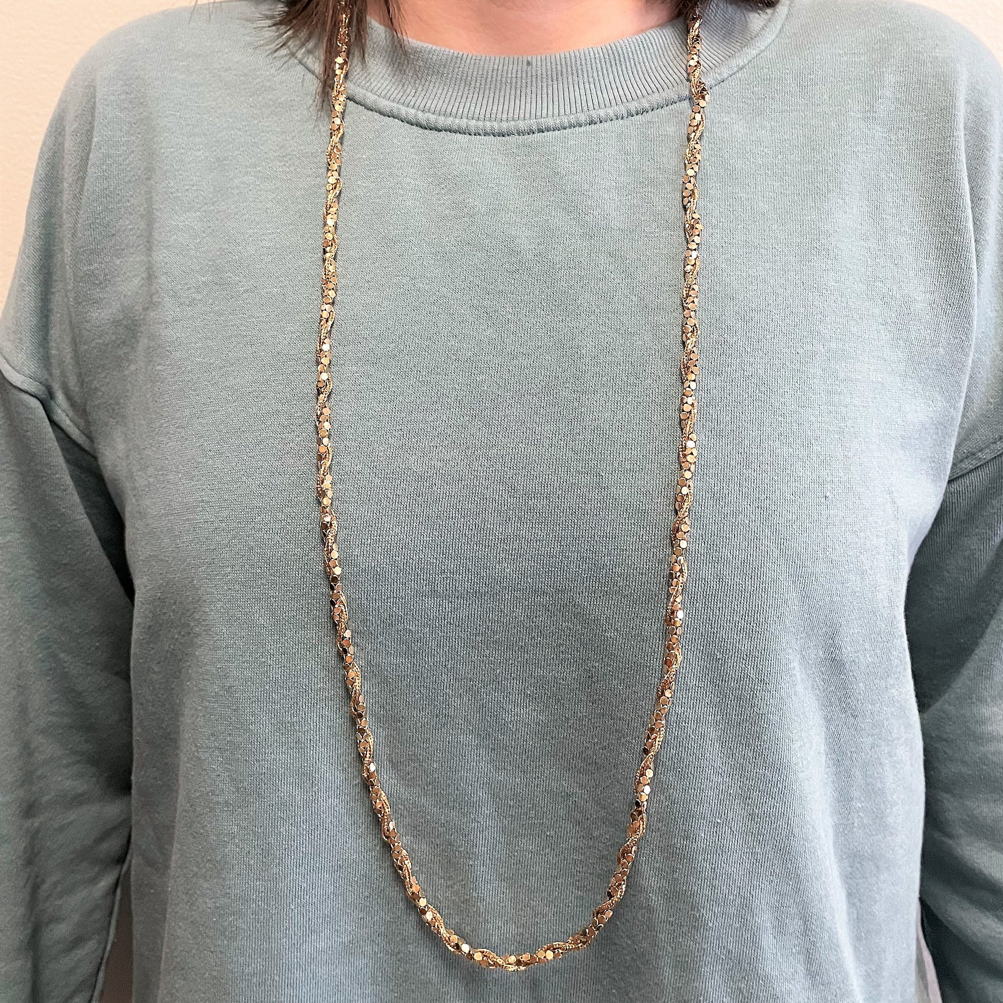 18k Yellow Gold Sparkle Rope Chain | 38