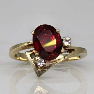 Synthetic Ruby & Sapphire Cocktail Ring | 2.15ct, 0.08ctw | SZ 6.75 |