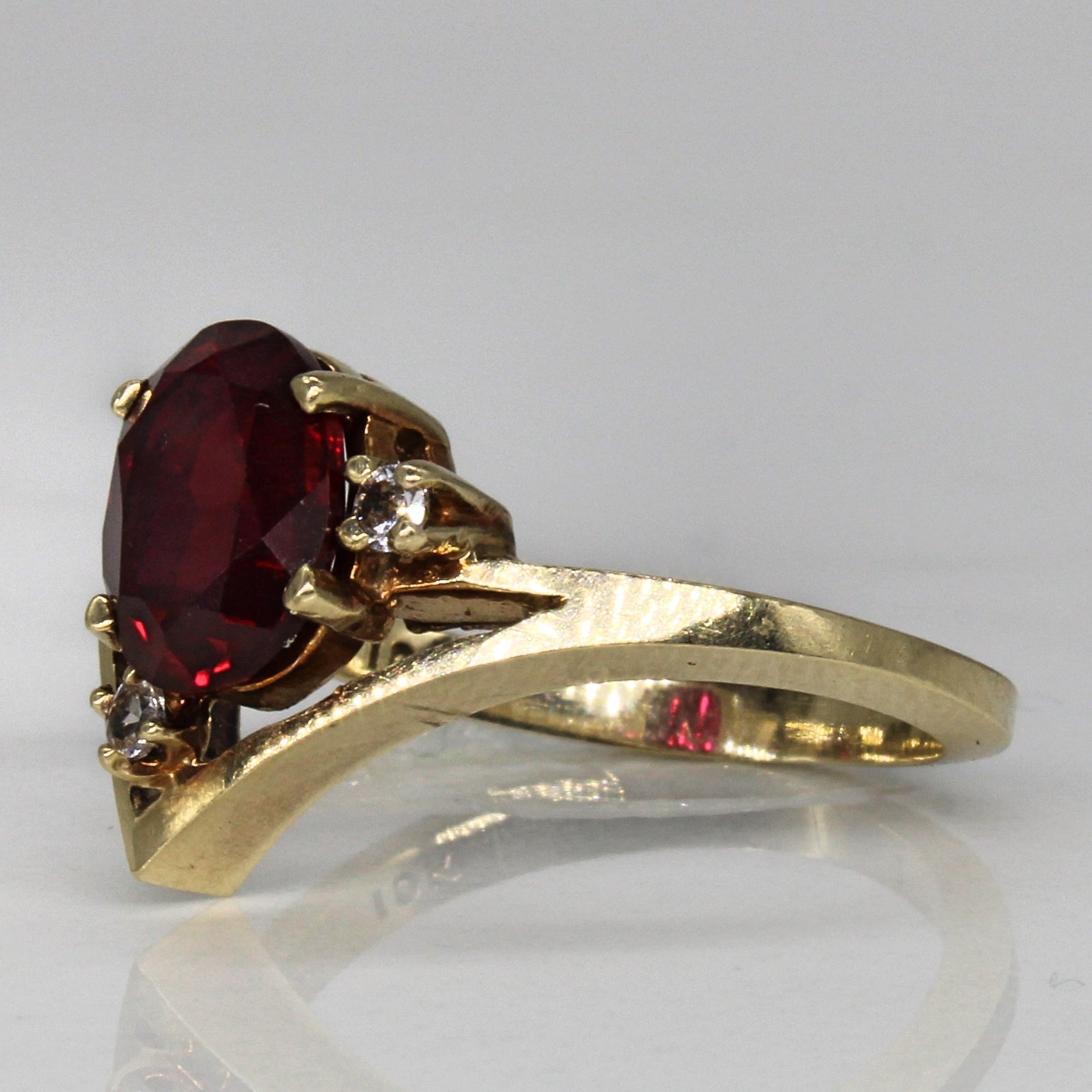 Synthetic Ruby & Sapphire Cocktail Ring | 2.15ct, 0.08ctw | SZ 6.75 |