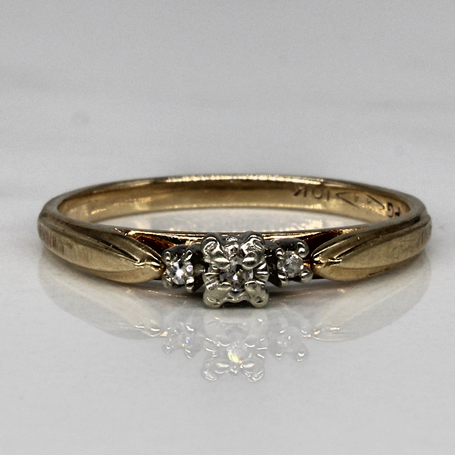 Three Stone Diamond Promise Ring | 0.04ctw | SZ 6 |