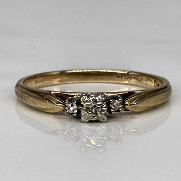 Three Stone Diamond Promise Ring | 0.04ctw | SZ 6 |