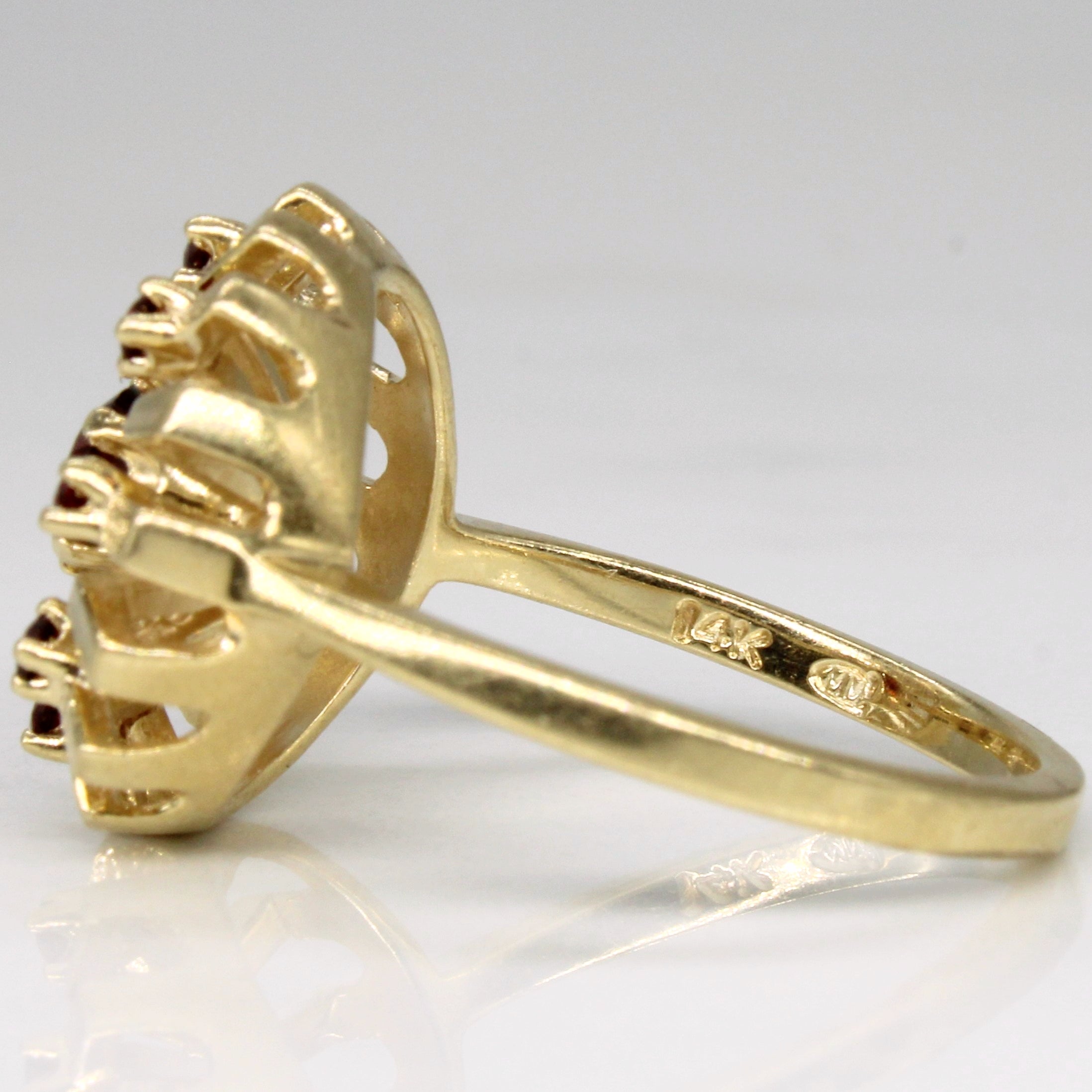 Garnet Flare Cocktail Ring | 0.38ctw | SZ 6.5 |