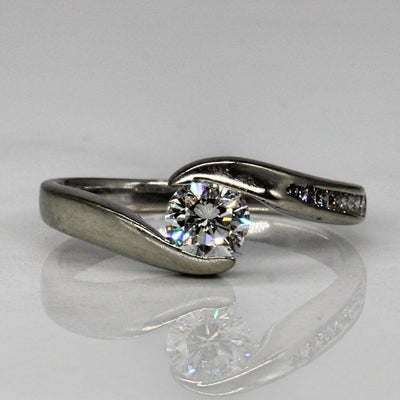 Tension Set Bypass Diamond Engagement Ring | 0.45ct | SZ 6.75 |