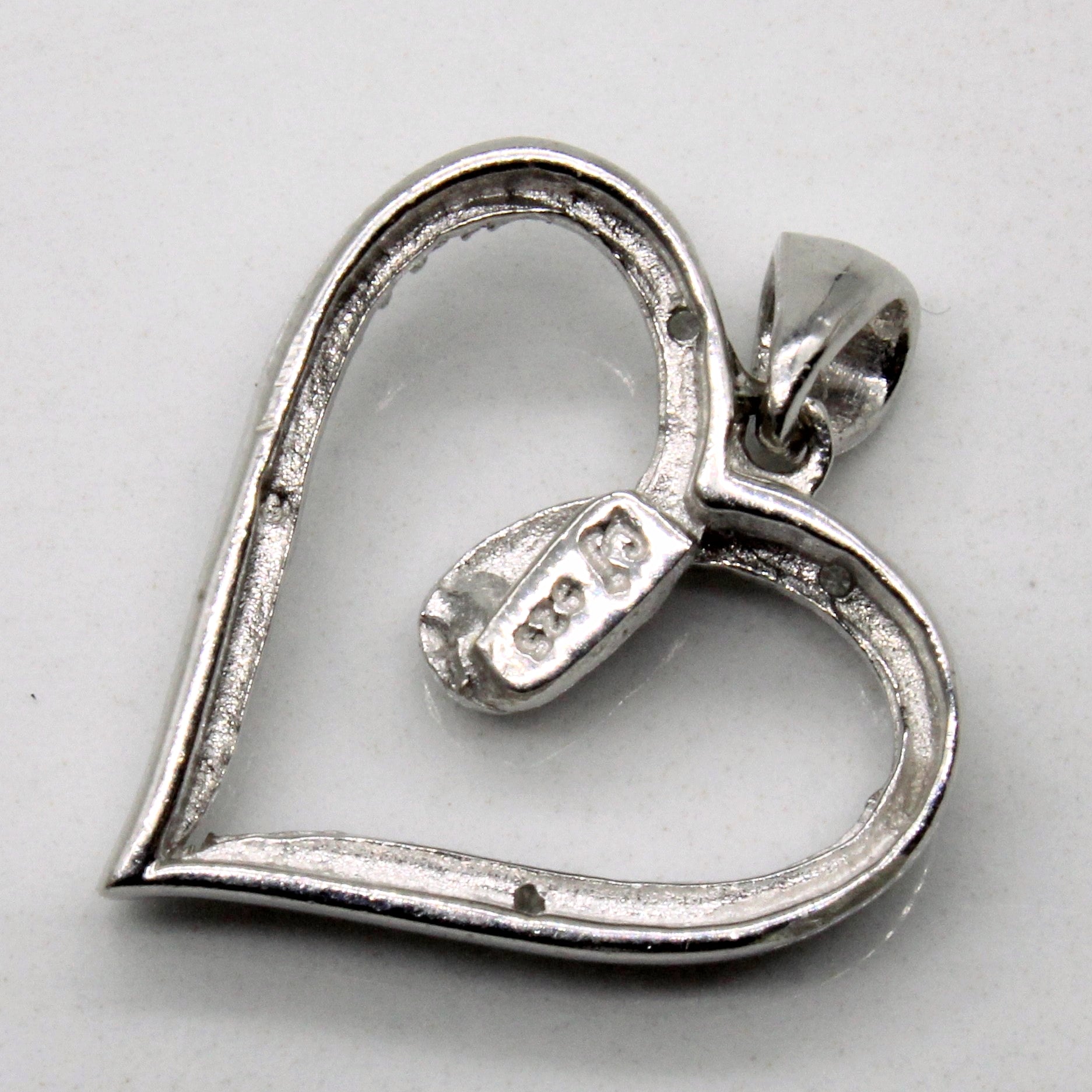 Silver Diamond Heart Pendant | 0.02ctw |