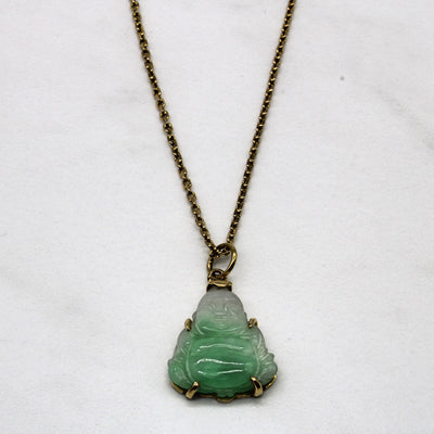 Jadeite Buddha 18k Necklace | 11.50ct | 24