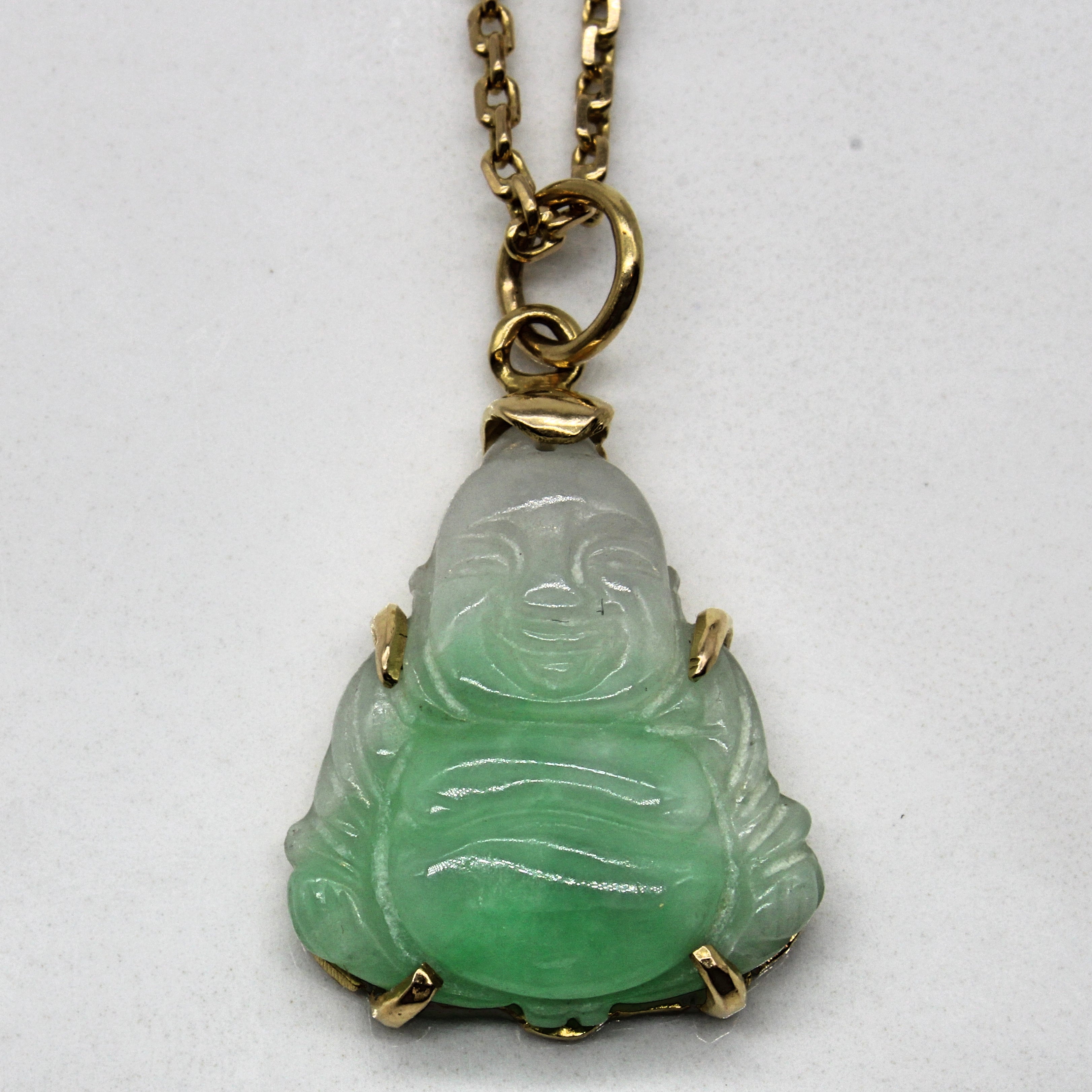 Jadeite Buddha 18k Necklace | 11.50ct | 24" |