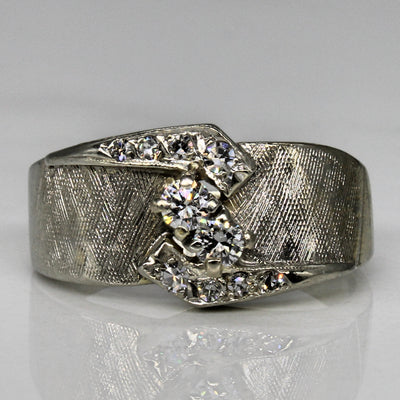 Diamond Brushed Finish Ring | 0.31ctw | SZ 8.25 |