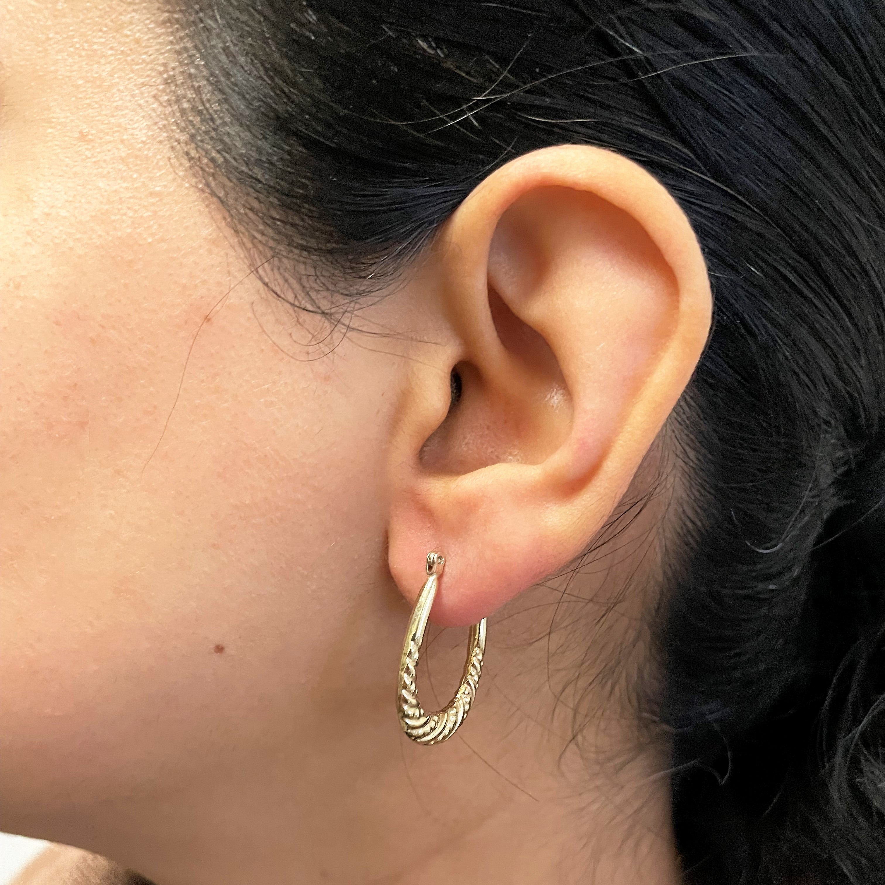 Textured Hoop Earrings |