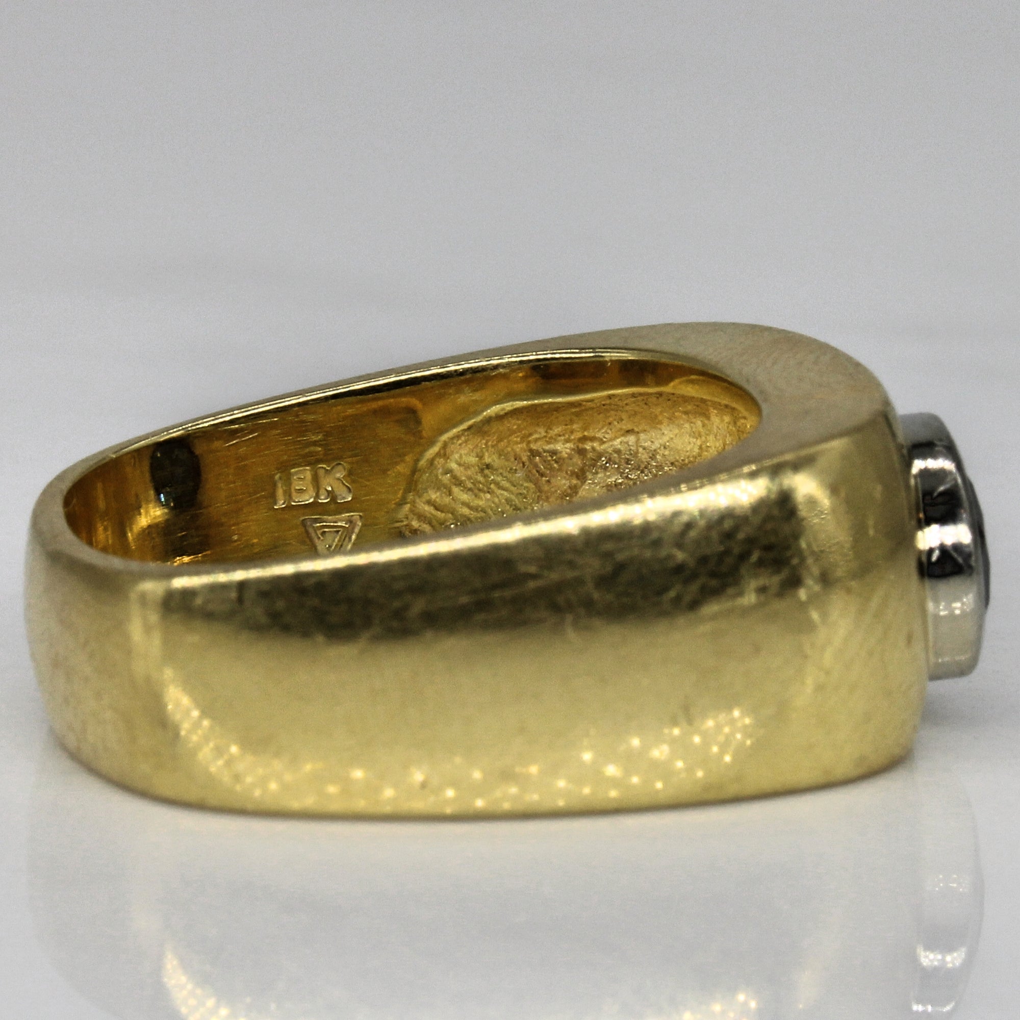 Bezel Set Sapphire & Diamond Ring | 1.45ct, 0.10ctw | SZ 9 |