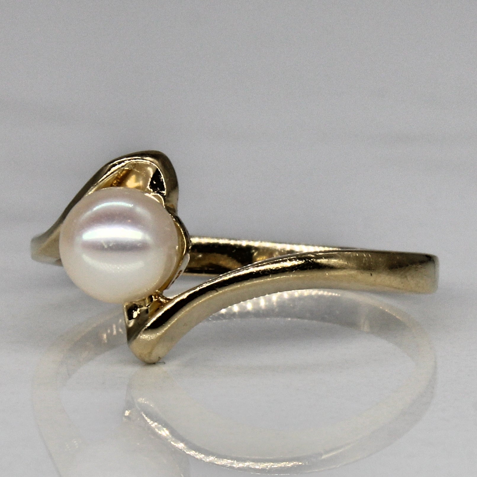 Pearl Bypass Solitaire Ring | SZ 6.5 |