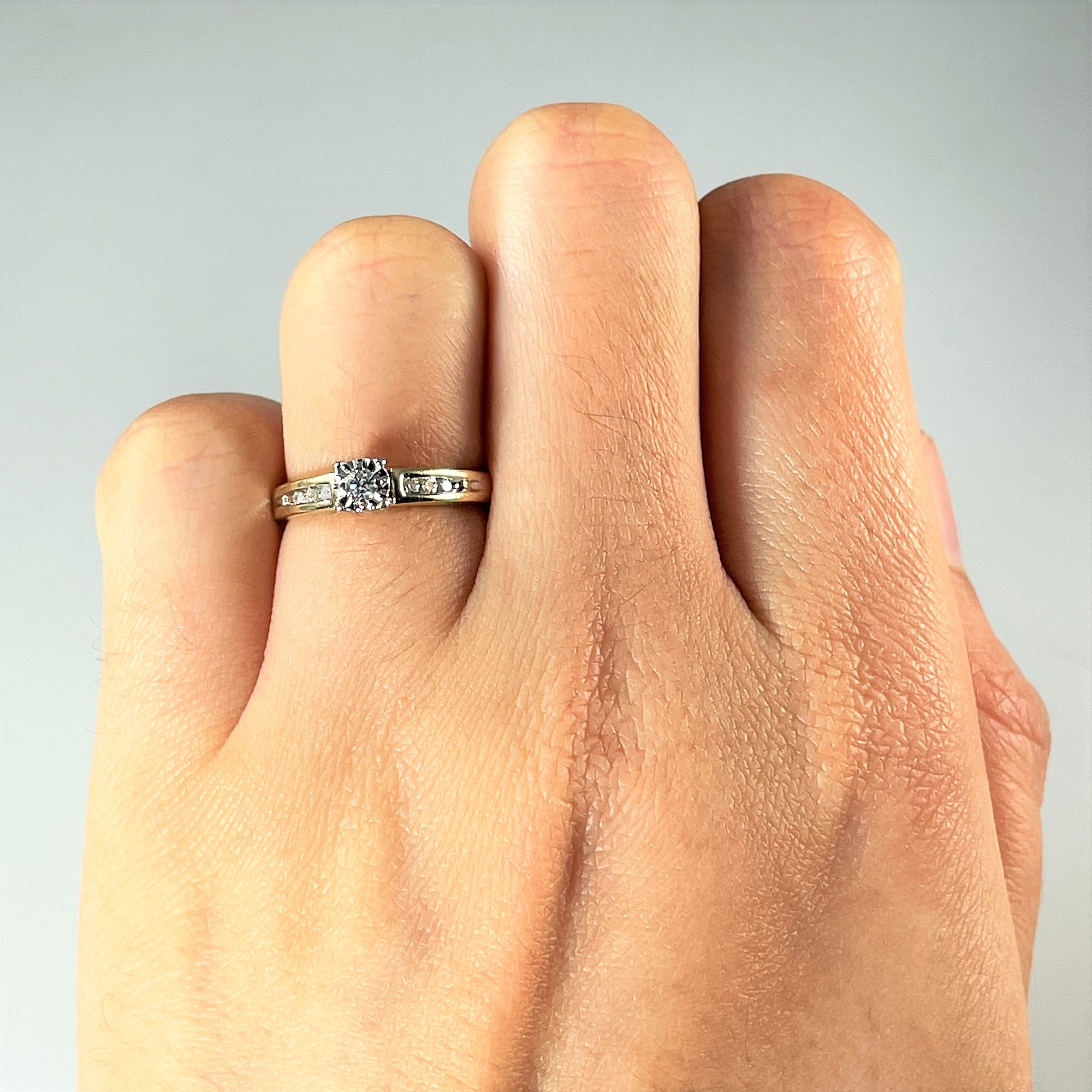 Channel Band Diamond Promise Ring | 0.12ctw | SZ 4.75 |