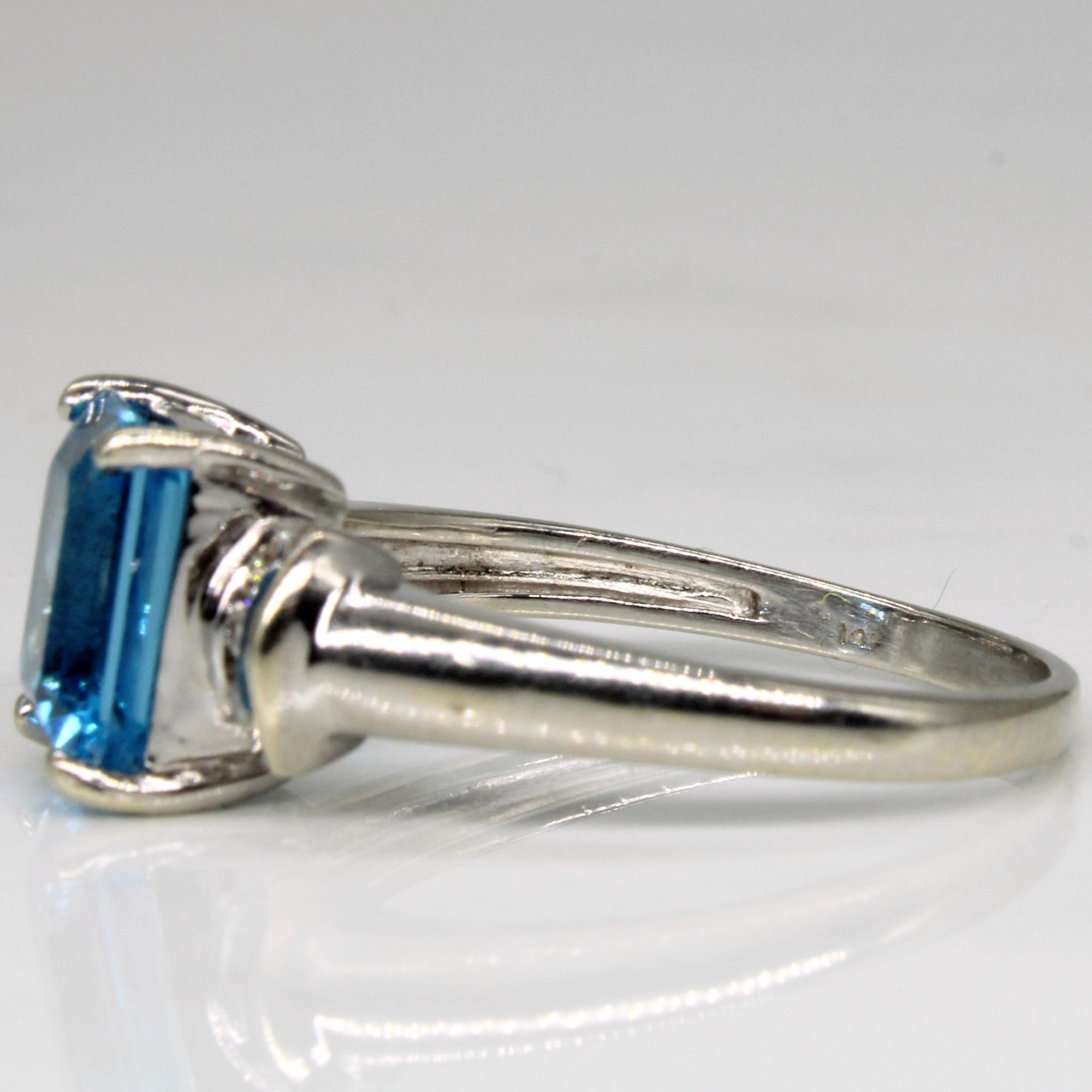 Blue Topaz & Diamond Cocktail Ring | 2.80ct, 0.12ctw | SZ 8.25 |