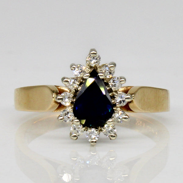 Sapphire & Diamond Cocktail Ring | 0.41ct, 0.12ctw | SZ 4.25 |