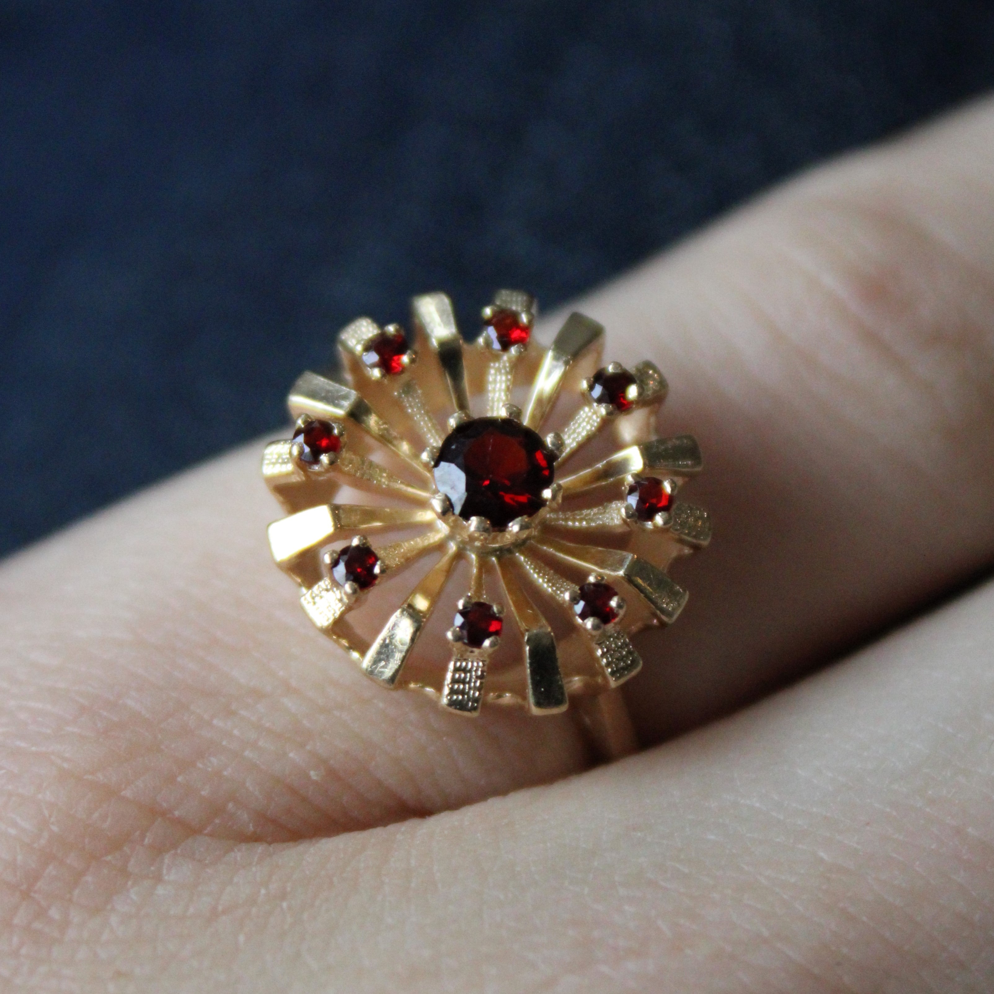 Garnet Flare Cocktail Ring | 0.38ctw | SZ 6.5 |