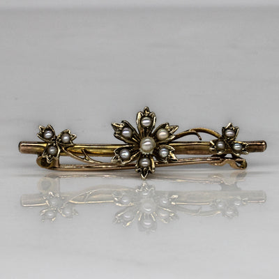 Floral Pearl Brooch |