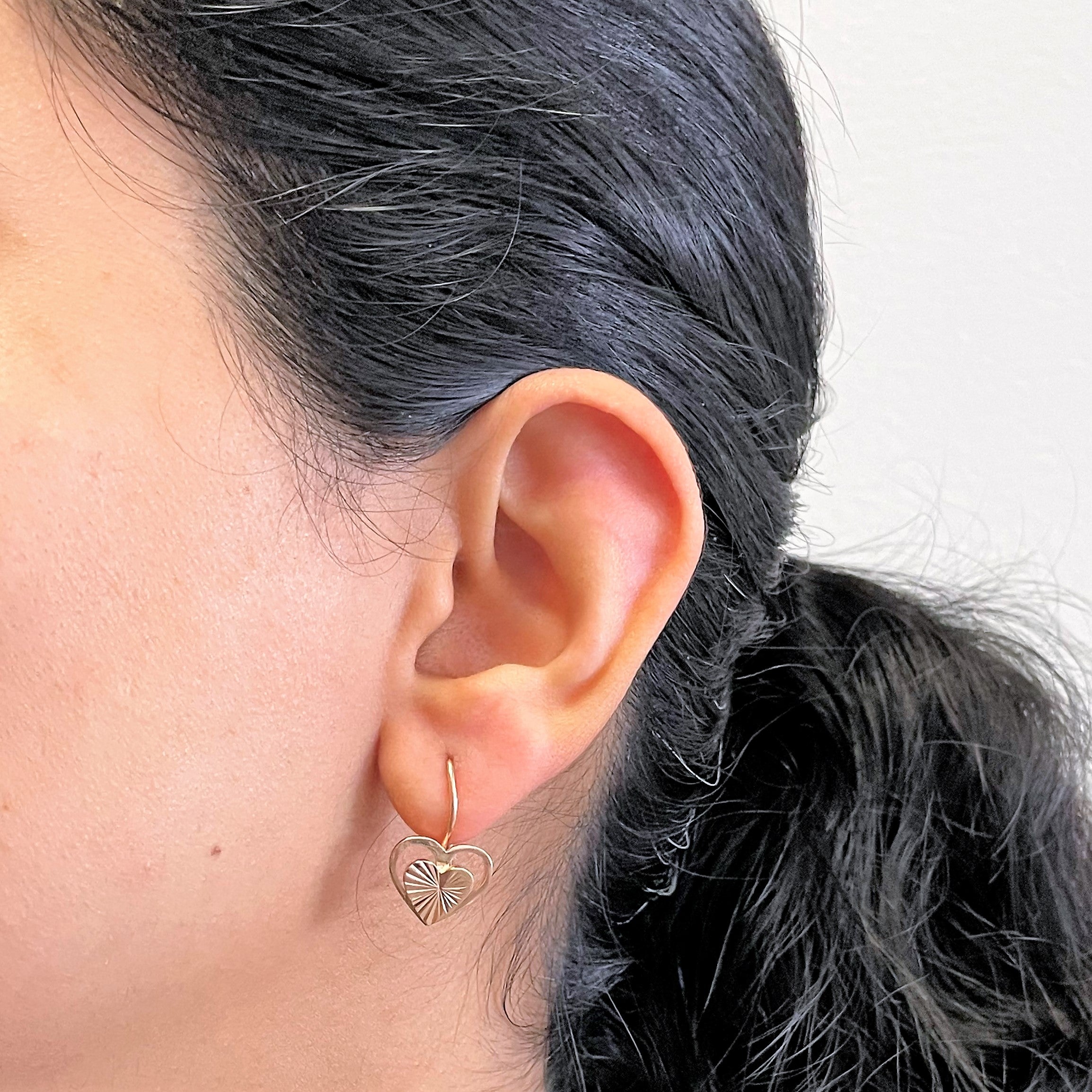 Gold Heart Earrings |