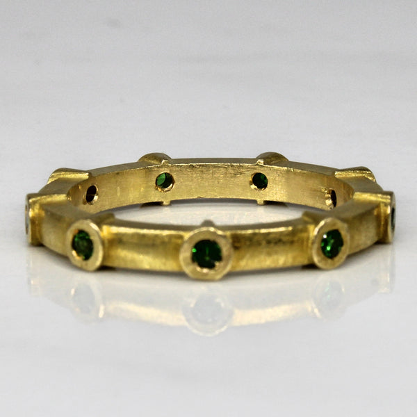 Vintage Tsavorite Garnet Eternity Style Ring | 0.18ctw | SZ 6.25 |