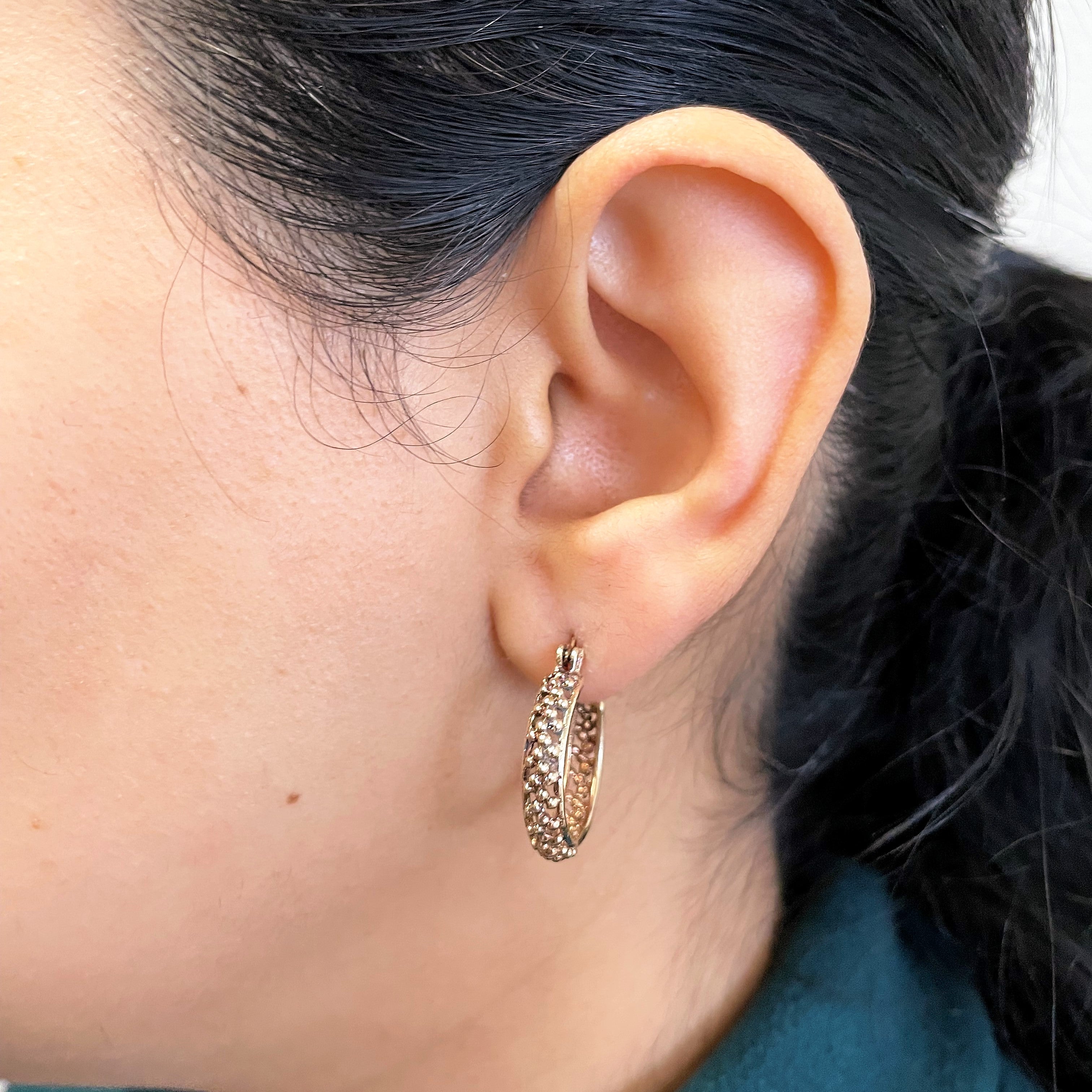 Dotted Hoop Earrings |
